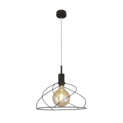 Lámpara de techo colgante Farrel 1 luz 1xE27 acabado metal negro estilo moderno 35cm Ø