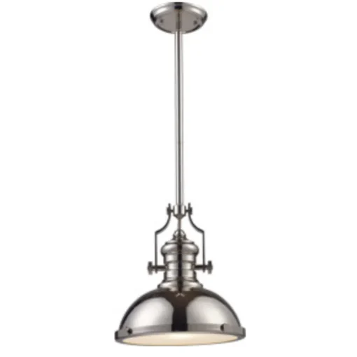 Lámpara de techo colgante Industrial 1xE27 acabado metal cromo estilo industrial 33cm Ø
