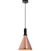 Lámpara de techo colgante 1luz 1xE27 acabado metal cobre estilo industrial 25cm Ø