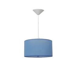 Lámpara de techo colgante Azul Cielo 1xE27 acabado tejido azul estilo juvenil 35cm Ø
