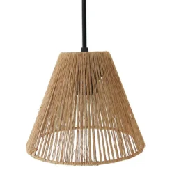 Lámpara de techo colgante Male 1xE27 acabado cuerda yute natural estilo rústico 20cm Ø