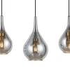 Lámpara de techo colgante Plazen lineal 3 luces 3XE27 acabado negro estilo moderno 88cm largo