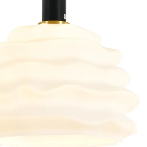 Lámpara de techo colgante Freya 1XE27 acabado negro tulipa cristal blanco estilo moderno 30cm Ø