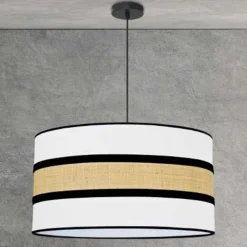 Lámpara de techo colgante Dibu 40 1xE27 acabado Urano-Caña estilo moderno 40cm Ø