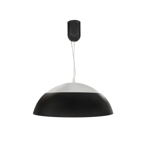 Lámpara de techo colgante Mirta LED integrado 60w tonalidad 3000k acabado aluminio negro estilo moderno 65cm Ø