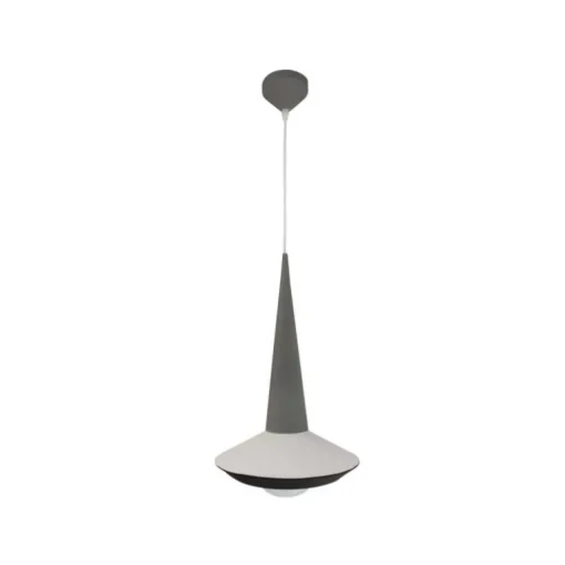 Lámpara de techo colgante Yon 1xE27 acabado gris estilo moderno 26cm Ø