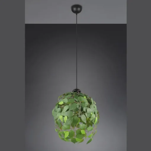 Lámpara de techo colgante Leavy Verde 1XE27 38cm Ø