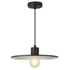 Lámpara de techo colgante Yidda Negro 1XE27 IP44