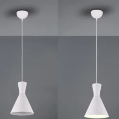 Lámpara de techo colgante Enzo Blanco 1XE27 20cm Ø