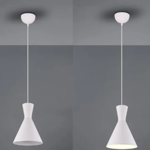 Lámpara de techo colgante Enzo Blanco 1XE27 20cm Ø