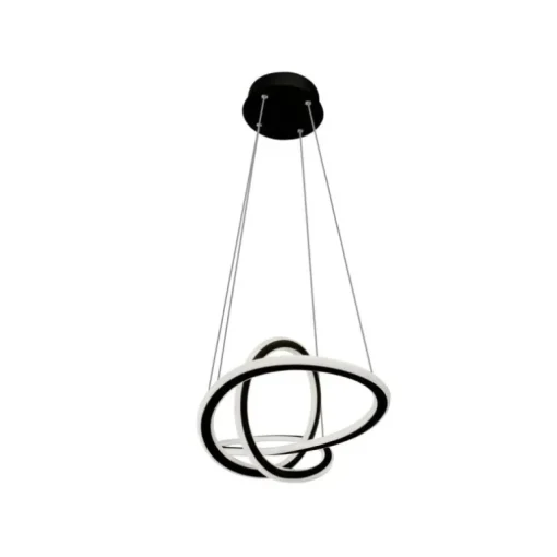Lámpara de techo colgante Dunia LED integrado 53w 3CCT acabado negro estilo moderno mando a distancia incluido
