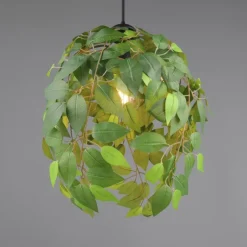 Lámpara de techo colgante Leavy Verde 1XE27 38cm Ø