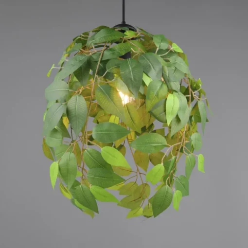 Lámpara de techo colgante Leavy Verde 1XE27 38cm Ø