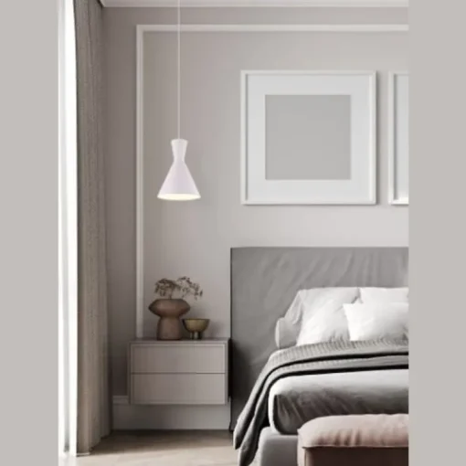 Lámpara de techo colgante Enzo Blanco 1XE27 20cm Ø