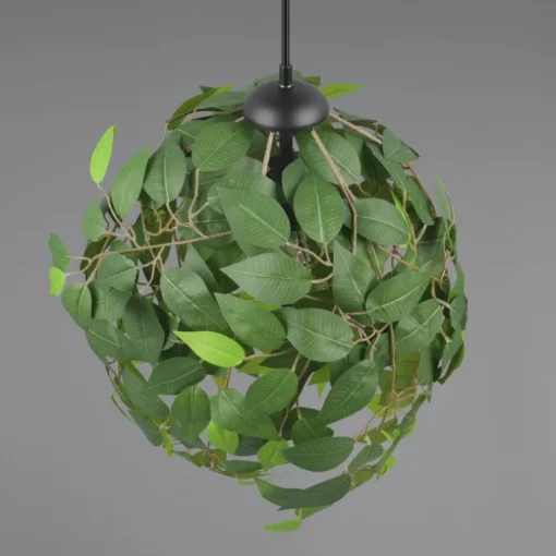 Lámpara de techo colgante Leavy Verde 1XE27 38cm Ø
