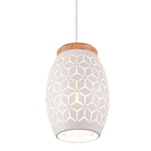 Lámpara de techo colgante Bidar Blanco 1XE27 15cm Ø