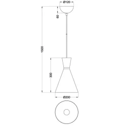Lámpara de techo colgante Enzo Blanco 1XE27 20cm Ø