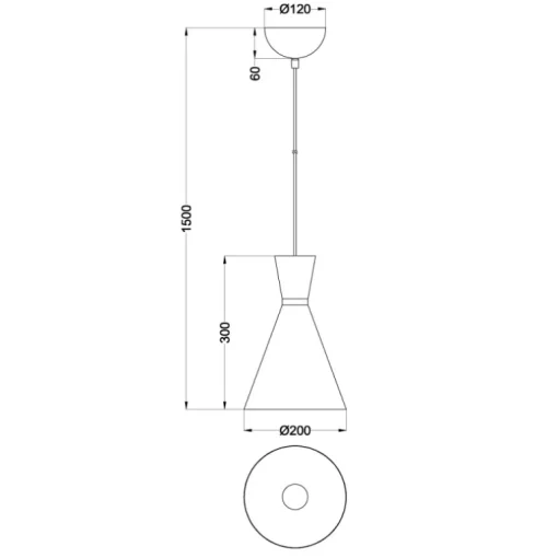 Lámpara de techo colgante Enzo Blanco 1XE27 20cm Ø