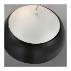 Lámpara de techo colgante Mirta LED integrado 60w tonalidad 3000k acabado aluminio negro estilo moderno 65cm Ø