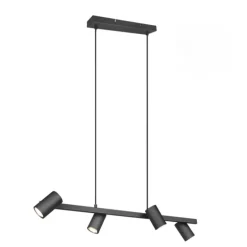 Lámpara de techo colgante Marley 4 luces 4xGU10 acabado metal negro estilo moderno