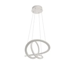 Lámpara de techo colgante Dunia LED integrado 53w 3CCT acabado blanco estilo moderno mando a distancia incluido