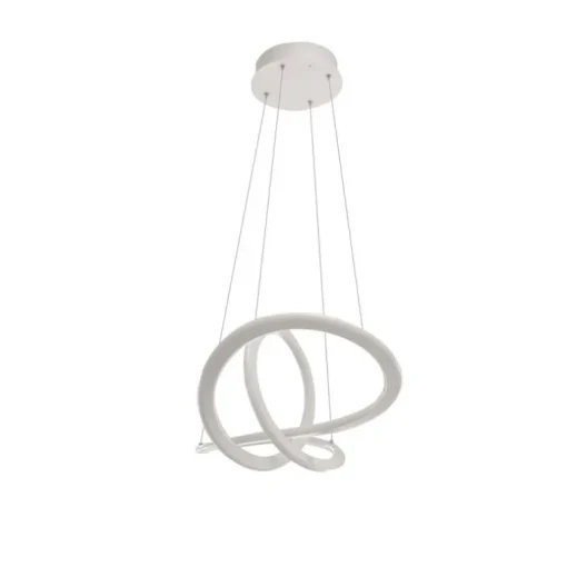 Lámpara de techo colgante Dunia LED integrado 53w 3CCT acabado blanco estilo moderno mando a distancia incluido