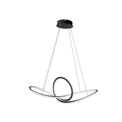 Lámpara de techo colgante Dunia LED integrado 53w 3CCT acabado negro estilo moderno mando a distancia incluido