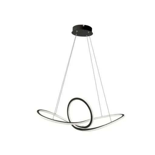 Lámpara de techo colgante Dunia LED integrado 53w 3CCT acabado negro estilo moderno mando a distancia incluido