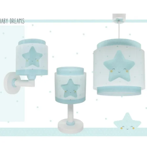 Lámpara de techo colgante Dreams Estrella Azul 1xE27 acabado azul estilo infantil 26cm Ø