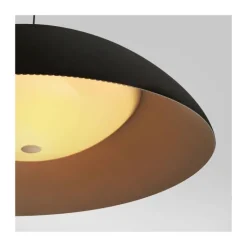 Lámpara de techo colgante Mirta LED integrado 60w tonalidad 3000k acabado aluminio negro estilo moderno 65cm Ø