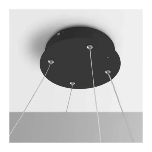 Lámpara de techo colgante Dunia LED integrado 53w 3CCT acabado negro estilo moderno mando a distancia incluido