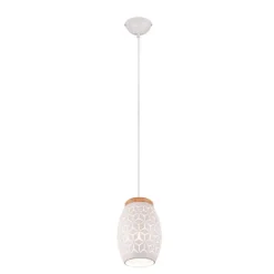 Lámpara de techo colgante Bidar Blanco 1XE27 15cm Ø