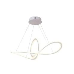 Lámpara de techo colgante Dunia LED integrado 53w 3CCT acabado blanco estilo moderno mando a distancia incluido