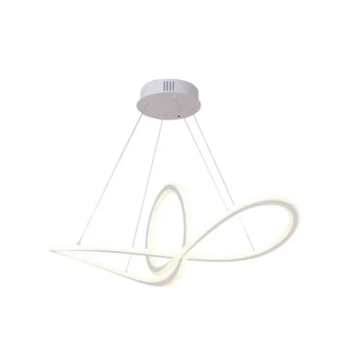 Lámpara de techo colgante Dunia LED integrado 53w 3CCT acabado blanco estilo moderno mando a distancia incluido