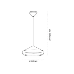 Lámpara de techo colgante Orso 35 1luz 1xE27 acabado blanco estilo moderno 35cm Ø