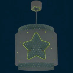 Lámpara de techo colgante Dreams Estrella Azul 1xE27 acabado azul estilo infantil 26cm Ø