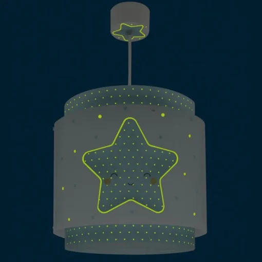 Lámpara de techo colgante Dreams Estrella Azul 1xE27 acabado azul estilo infantil 26cm Ø
