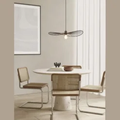 Lámpara de techo colgante Chapeau Negro 1XE27 60cm Ø