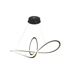 Lámpara de techo colgante Dunia LED integrado 53w 3CCT acabado negro estilo moderno mando a distancia incluido