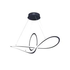 Lámpara de techo colgante Dunia LED integrado 53w 3CCT acabado negro estilo moderno mando a distancia incluido
