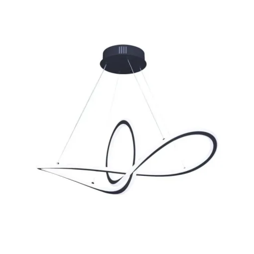 Lámpara de techo colgante Dunia LED integrado 53w 3CCT acabado negro estilo moderno mando a distancia incluido