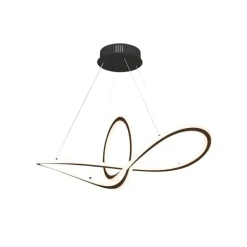 Lámpara de techo colgante Dunia LED integrado 53w 3CCT acabado negro estilo moderno mando a distancia incluido