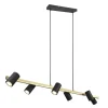 Lámpara Lineal 6L Marley negro/oro