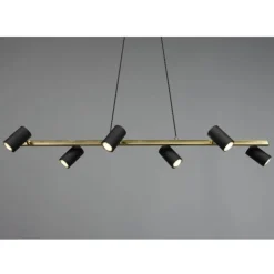 Lámpara Lineal 6L Marley negro/oro