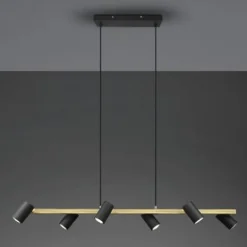 Lámpara Lineal 6L Marley negro/oro