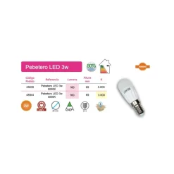 Pebetero LED E14 3W luz cálida