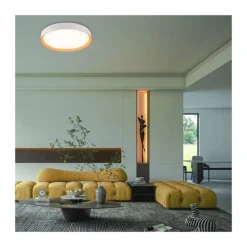 Plafón Lea Blanco / Madera 80cm