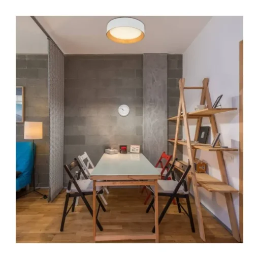 Plafón Lea Blanco/ Madera 60cm