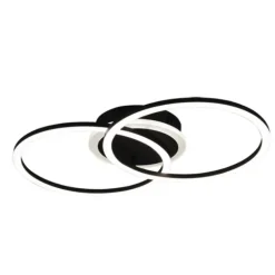 Plafón Venida Negro Circular
