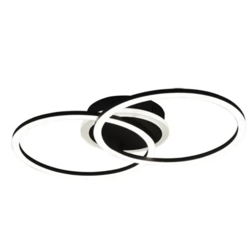 Plafón Venida Negro Circular